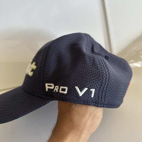Titleist Golf FJ Footjoy Pro V1 Blue Mesh Back Fitted Hat - Small/Medium - Picture 4 of 6